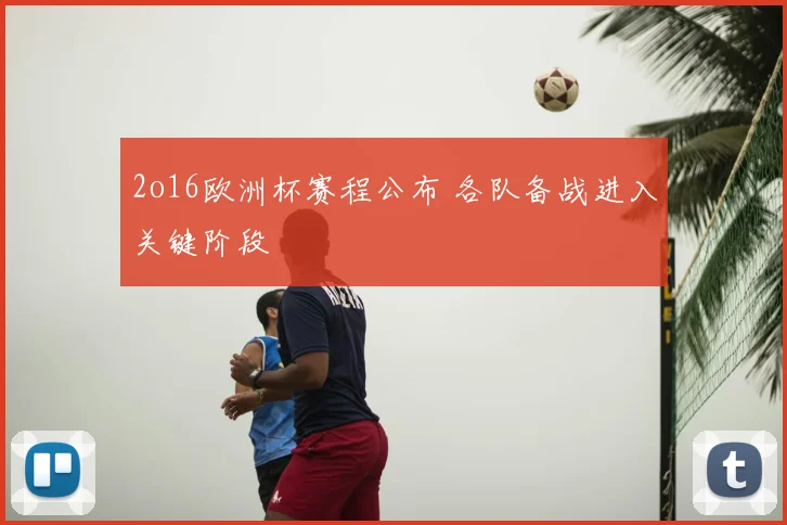 2o16欧洲杯赛程公布 各队备战进入关键阶段